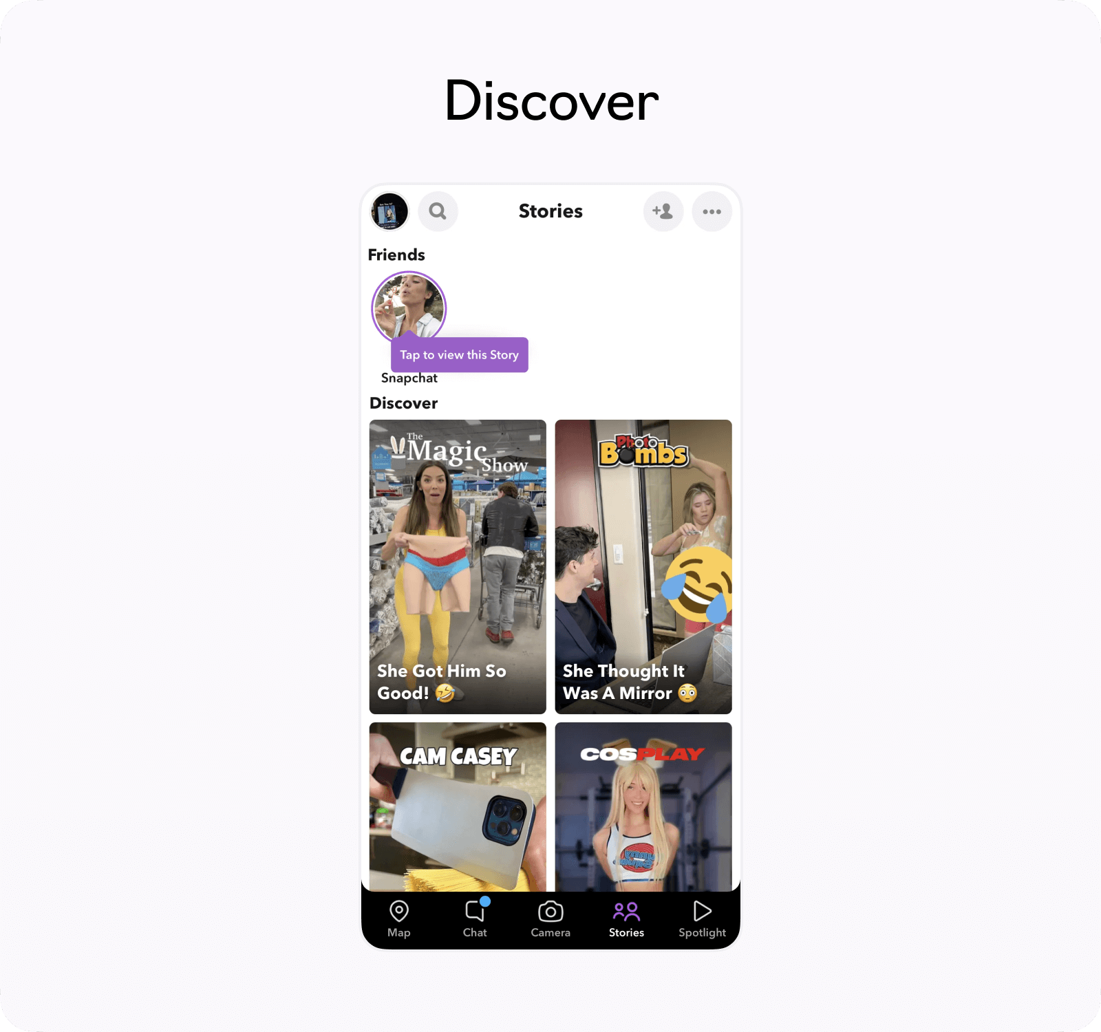 Функциональность Snapchat, Discover