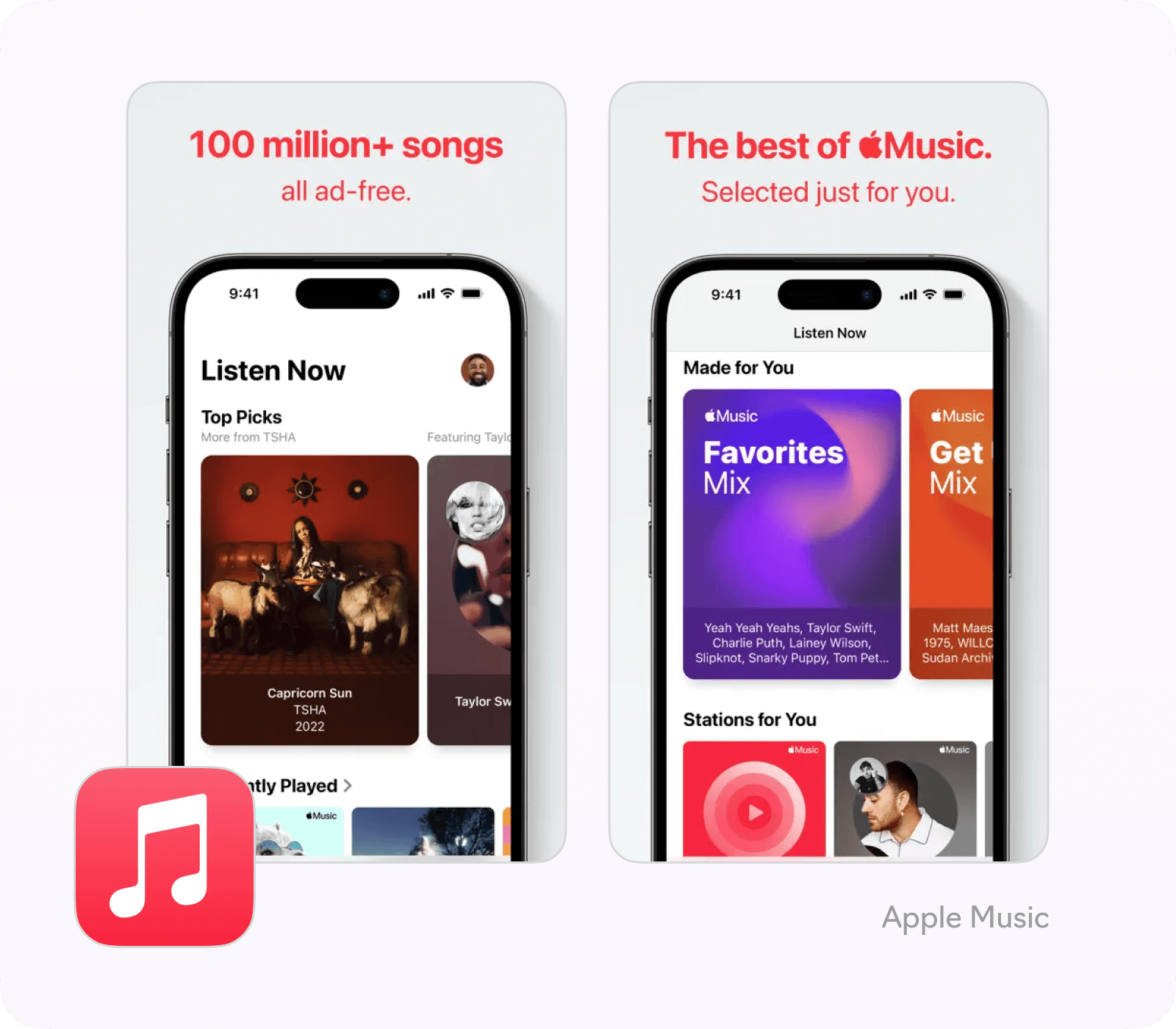 Примеры приложений для стриминга музыки в России - «Apple Music»